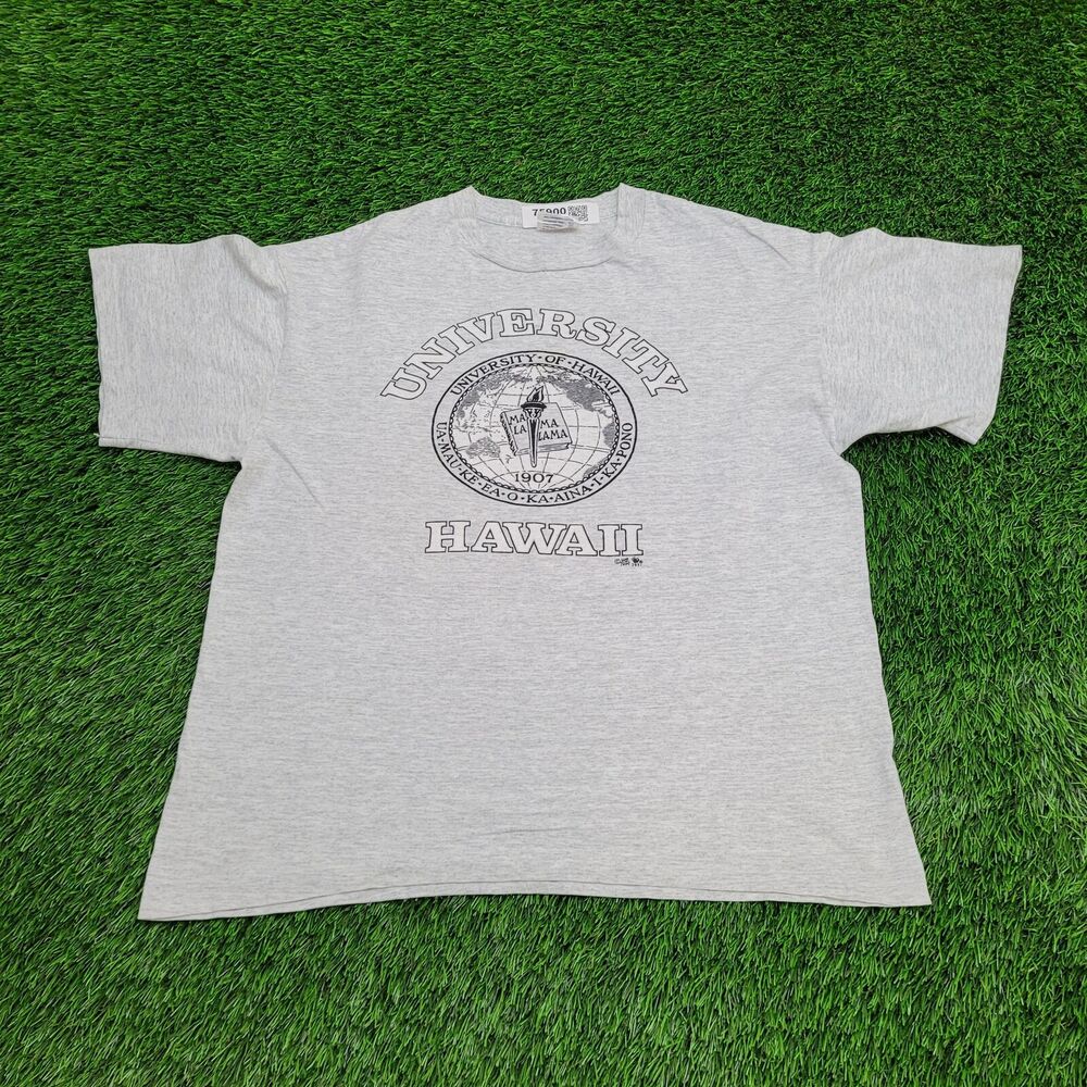 VTG 90s University-of Hawaii Malamalama T-Shirt L/XL Sof Tee Tee Jays USA